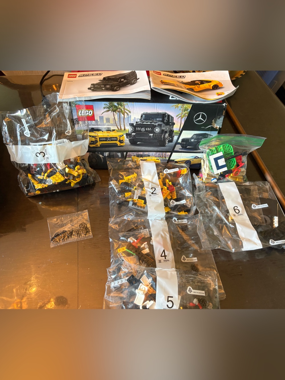 Lego Mercedes Car Set opened